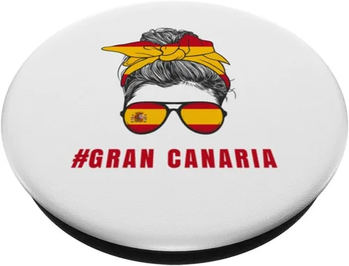 Miniatura 2 de Gran Canaria Spanish Lady Spain Flag PopSockets Adhesive PopGrip
