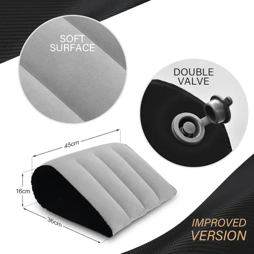 Miniatura 3 de Almohada inflable de cuña, almohada de apoyo lumbar, almohada de cuello para piernas para dormir, almohada inflable de viaje, almohada de rodilla