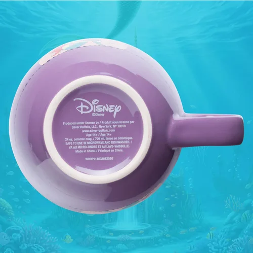 Miniatura 8 de Silver Buffalo Taza de cerámica de las princesas de Disney Sirenita Ariel Moonlight, para sopa, de 24 onzas Varios