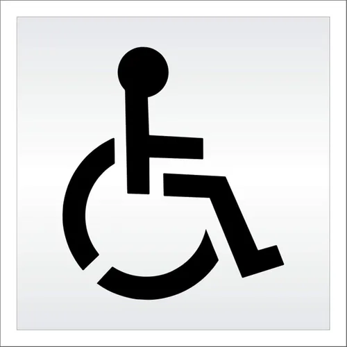 Miniatura 4 de Plantilla para estacionamiento – 39 pulgadas – Plantilla ADA para discapacitados (4 "trazos) – 39 pulgadas x 34 pulgadas x 1/8 pulgadas (128 mil)