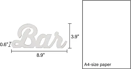 Miniatura 2 de Letreros rústicos de barra de café para la pared del bar del hogar de 9 pulgadas, decoraciones de barra blanca envejecida, cosas geniales de cueva
