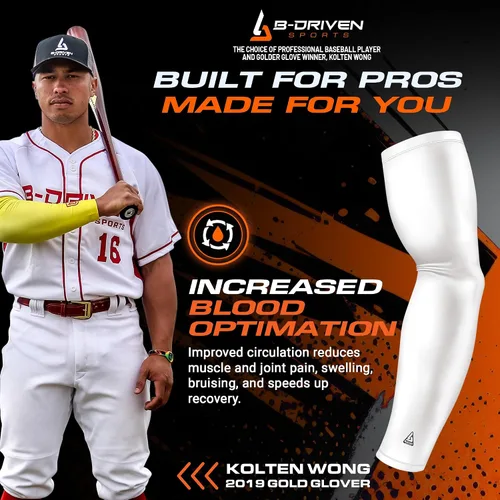 Miniatura 3 de B-Driven Sports Manga de Compresión Pro-Fit para Brazo - Deportes Atléticos Baloncesto, Fútbol, Sóftbol, Carrera, Juegos, - nan (1 unidad)