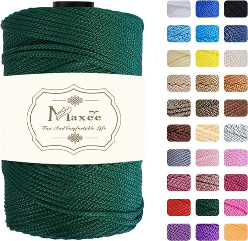 Miniatura 57 de Cordón de macramé premium de poliéster 3 mm × 218 yardas, cordón de macramé 100% polipropileno de 3 mm, ideal para crochet, colgadores de pared, 30