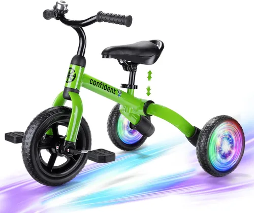 Miniatura 13 de YGJT Triciclo 3 en 1 para niños de 2 a 5 años, bicicletas de equilibrio plegables para niños con asiento ajustable y pedal extraíble, juguetes