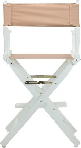 Miniatura 4 de Casual Home - Silla de director de 24.0 in, marco blanco con lona bronceada, altura de mostrador