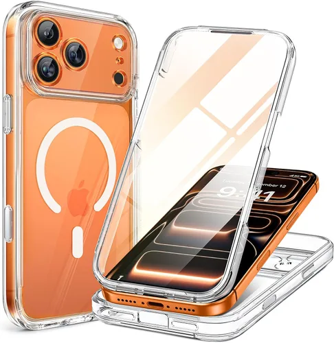 Miniatura 67 de Miracase Funda para iPhone 13 de 6.1 pulgadas, [sin burbujas] funda de teléfono de cuerpo completo con pantalla de vidrio completa integrada, sin