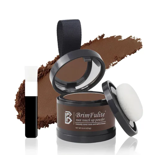 Miniatura 12 de Polvo de retoque de raíz, polvo de cobertura rápida de línea capilar gris para mujeres y hombres, de larga duración y cobertura natural, compacto