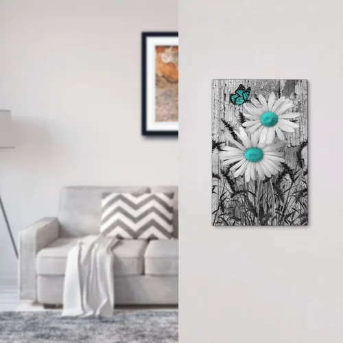 Miniatura 695 de Cubiertas de placa de pared de 3 gang con interruptor de luz de triple palanca, en negro y dorado con esplendor de oro rosa, estampado floral