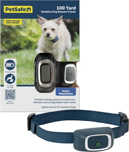 PetSafe - Collar de entrenamiento remoto para perros – tono, vibración, 15 niveles de estimulación estática, estándar de 8 lb+ o Little Dog Lite –