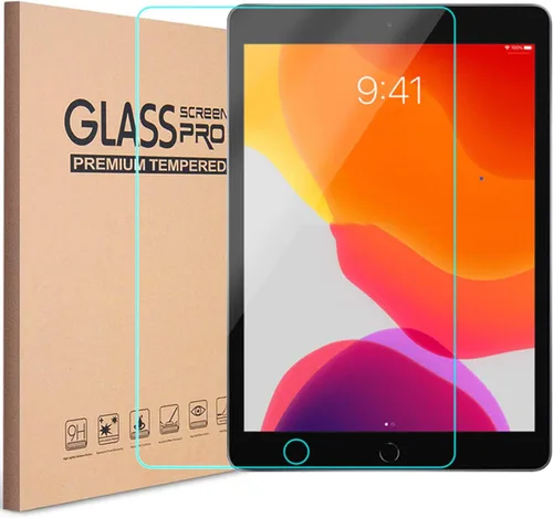 Miniatura 2 de KIQ Funda para iPad 10.2, 9ª, 8ª y 7ª generación, con protector de pantalla de vidrio templado, TPU colorido a prueba de golpes, compatible con verde