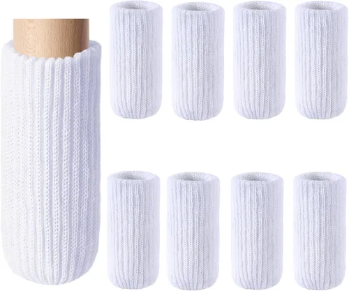 Miniatura 18 de 8 PCs Calcetines para Patas de Muebles - Calcetines Negros de Alta Elasticidad para Muebles, Protectores de Piso de Patas de Silla Tejidos, Juego