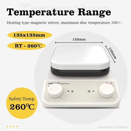 Miniatura 4 de LAB FISH 200-1500RPM agitador magnético placa caliente 536.0 °F/536℉ HS-6