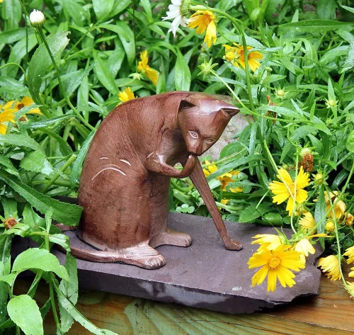 Miniatura 4 de Achla Designs Coy Cat, Estatua de animales de jardín