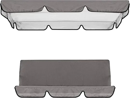 Miniatura 23 de Juego de fundas de repuesto para columpio de toldo, juego de repuesto para columpios de 2/3 plazas, protección para todo tipo de clima, columpios