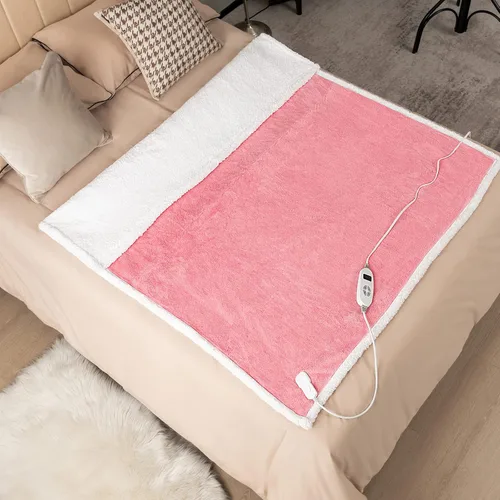 Miniatura 9 de PETSITE Manta térmica eléctrica, manta reversible de forro polar Sherpa de 60 x 50 pulgadas con 10 ajustes de calor, apagado automático de 9 horas