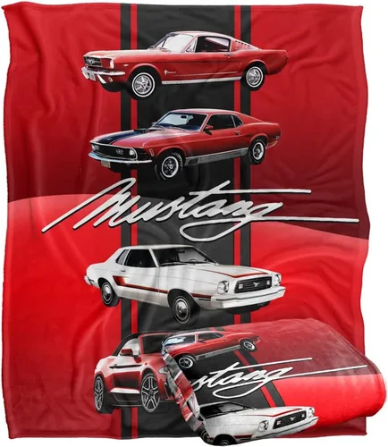 Miniatura 7 de Manta Ford de 36 x 58 pulgadas, Mustang Line Up Silky Touch Super Soft