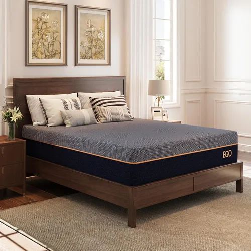 Miniatura 8 de MLILY EGOHOME - Colchón tamaño King de 12 pulgadas, espuma viscoelástica refrescante de gel de cobre para aliviar el dolor de espalda, cama