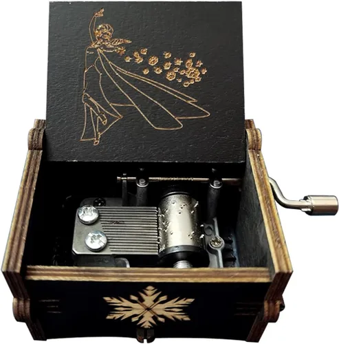 Miniatura 10 de Bolunlun Caja de música de los Beatles, caja de música de madera con manivela, juguetes de madera para fanáticos de las estrellas, regalos