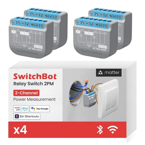 Miniatura 12 de SwitchBot Interruptor de relé inteligente (interruptor de relé 1PM US)