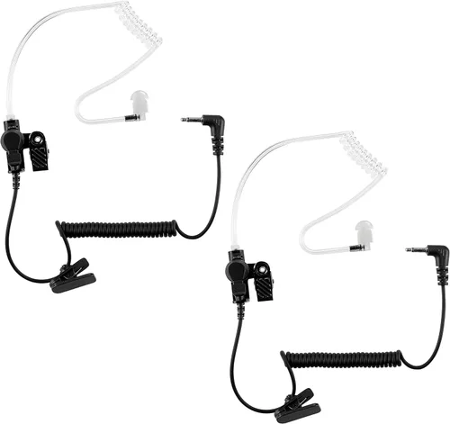 Auricular de policía de 0.138 pulgadas/1 pin solo escucha tubo acústico auricular para altavoz remoto micrófono Motorola Kenwood radio de 2 vías FBI