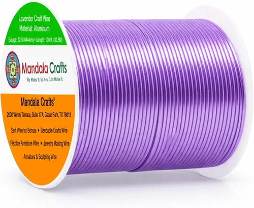 Miniatura 13 de Mandala Crafts - Alambre de aluminio anodizado de 8 calibre para hacer joyas - 9.75 m de alambre flexible negro colorido - Flexible para bonsái