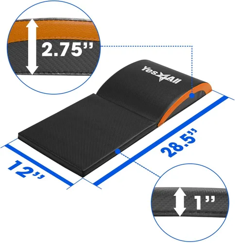 Miniatura 2 de Yes4All Ab Mat Tailbone y sin coxis, almohadilla de apoyo plegable para ejercicios abdominales para entrenamiento central y espalda baja B3. Naranja