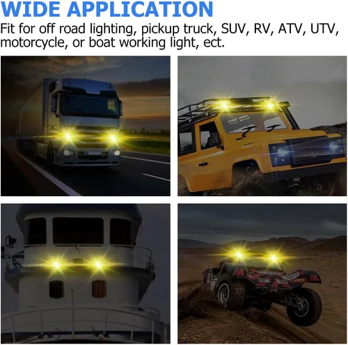 Miniatura 6 de WinPower Cápsulas LED de 4 pulgadas, 120W 1200LM Haz Combinado de Inundación y Foco Barra de Luz Todoterreno Luces de Niebla para Camión Camioneta