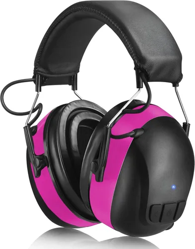 Miniatura 9 de Kalence Auriculares con Bluetooth 6.0, protección auditiva con tiempo de trabajo de 120H, orejeras de seguridad de 30dB, auriculares recargables