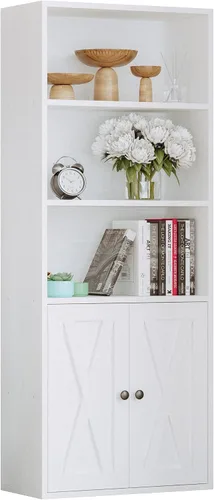 Miniatura 10 de IRONCK Estanterías y librerías industriales con puertas de 11.8 pulgadas de profundidad, estanterías de pie con 5 niveles de almacenamiento, muebles