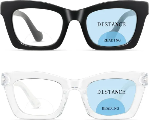 Miniatura 13 de Hubeye Lentes de lectura estilo Oprah para mujeres, gafas de lectura estilo stylis con bloqueo de luz azul y bisagra de resorte