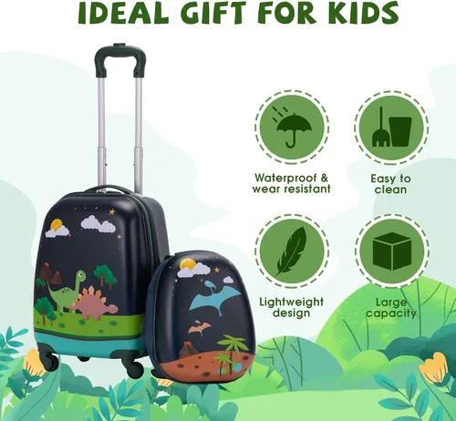 Miniatura 6 de VLIVE Conjunto de equipaje para niños, Dinosaurio, Dinosaurio