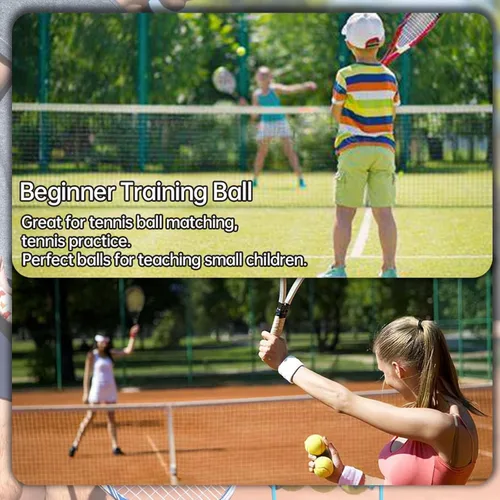 Miniatura 7 de Magicorange Pelotas de tenis, paquete de 12 pelotas de tenis de entrenamiento avanzado, pelotas de práctica, vienen con bolsa de malla para un fácil