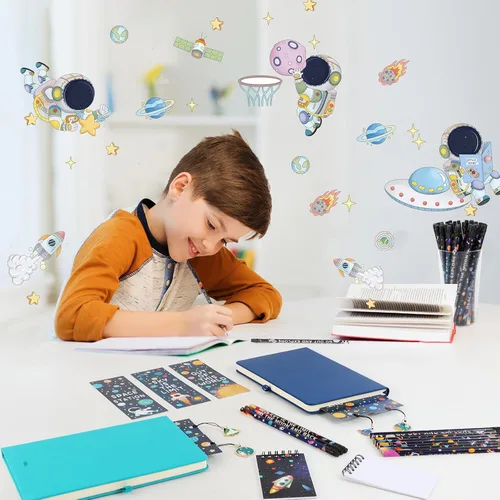 Miniatura 6 de Kolewo4ever Juego de papelería de 148 piezas con temática del espacio exterior: 100 lápices espaciales, lápices de astronauta, 24 planetas cohetes