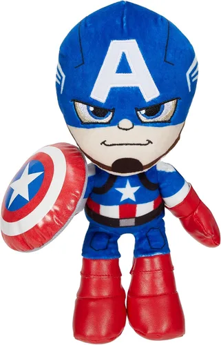 Miniatura 8 de Figura de personaje de peluche de Marvel, muñeca suave de superhéroe Black Panther de 8 pulgadas en telas divertidas al tacto, regalo coleccionable