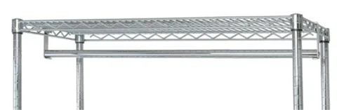 Quantum Storage Systems GR48 Barra colgante para unidades de estantería de alambre, acabado cromado, 1 pulgada de diámetro x 48 pulgadas de largo