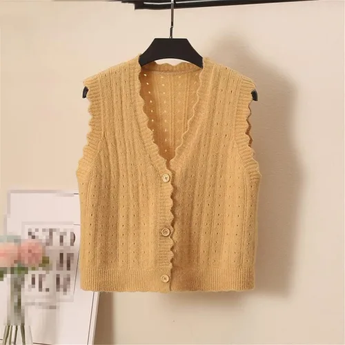 Miniatura 2 de Chalecos de punto con cuello en V para mujer
