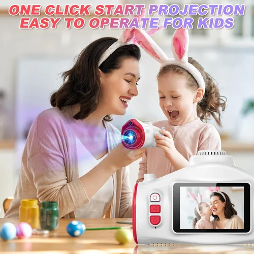 Miniatura 6 de Cámara para niños, cámara para niños con proyector, ofrece proyección, fotografía de 48 MP, grabación de video de 1080p, cámara digital para niños