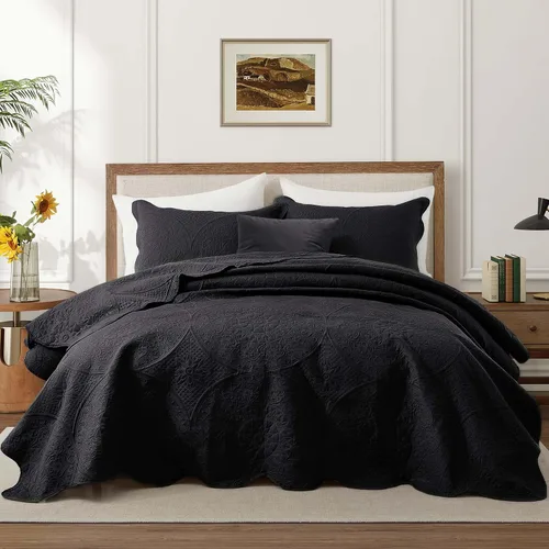Miniatura 53 de MOONLIGHT20015 Paquete de 8 Colchas Tamaño King para Cama (106" x 96") - Venta al Por Mayor para Hoteles, Dormitorios de Huéspedes y Airbnbs - Gris