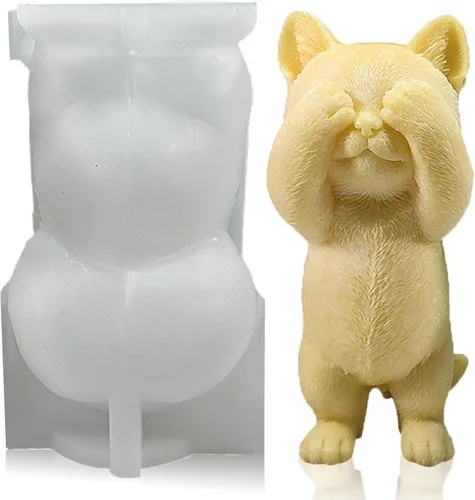 Molde de silicona para gatos, molde grande de resina 3D para gatos, moldes de silicona para resina epoxi, fabricación de jabón para velas, yeso de