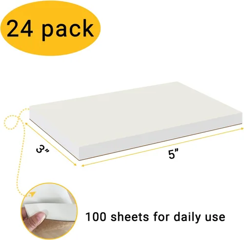 Miniatura 2 de Paquete de 24 blocs de notas de 3 x 5 pulgadas, blocs de notas pequeños en blanco para oficina y trabajo (cada bloc de notas de 100 hojas)