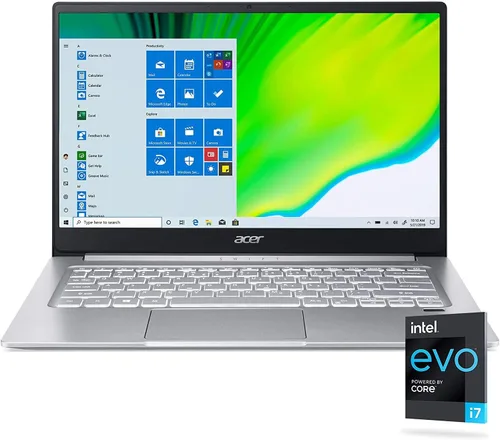 acer Portátil Swift 3 delgado y ligero, pantalla FHD de 14 pulgadas, procesador Intel EVO Core i7-1165G7, 8 GB de RAM, SSD NVMe de 1 TB, Wi-Fi 6,