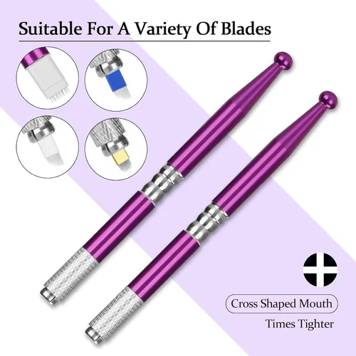 Miniatura 3 de Kit de microblading para cejas, Atomus Eyebrow Micro Needling Pen Set con tinta de pigmento soporte para tazas de 14 pines, envolturas de plástico