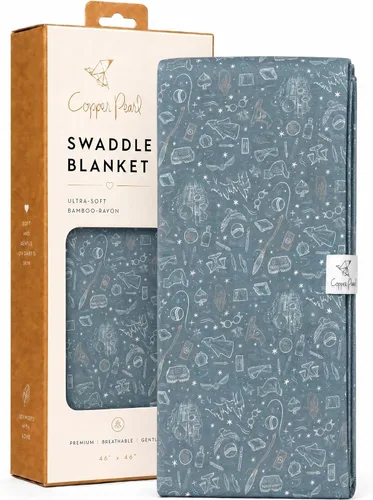 Miniatura 22 de Copper Pearl Mantas envolventes para recién nacidos, mantas suaves y elásticas para niños y niñas, mantas de bebé grandes de 46 x 46 pulgadas