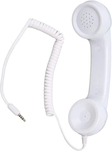 Miniatura 6 de Auricular retro para teléfono, receptor de teléfono celular, receptor de teléfono celular multifunción a prueba de radiación con enchufe de sonido