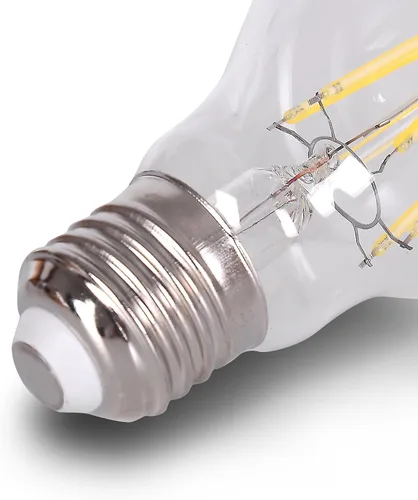 Miniatura 6 de 12Vmonster DC 12 voltios 6 vatios blanco frío 6000k LED Edison filamento A19 A60 bombilla E26 E27 lámpara base media DC 12 V 24 V 36 V batería solar