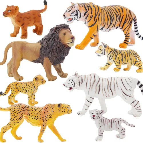 Miniatura 13 de Gemini&Genius Juguetes de animales salvajes, ciervos, bisontes, figuras de oso, figuras de acción realistas de vida silvestre, animales