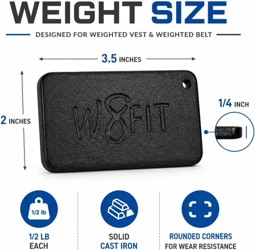 Miniatura 7 de W8FIT Cinturón Ajustable con Peso para Caminar y Hacer Ejercicio