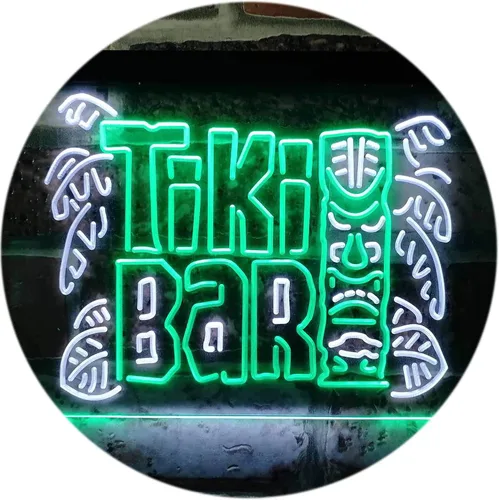 Miniatura 17 de ADVPRO Tiki Bar Mask Beer Pub Club Wine Dual Color LED Neon Sign Blue & Red 12" x 8.5" st6s32-i3139-br