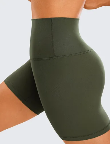 Miniatura 3 de CRZ YOGA ButterLuxe Pantalones cortos de ciclismo para mujer, de elastano, de tiro alto, 6 pulgadas, para entrenamiento, correr, voleibol y yoga