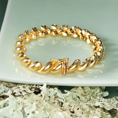 Miniatura 3 de Ross-Simons Italian 18kt Gold Over Sterling Silver San Marco Bracelet